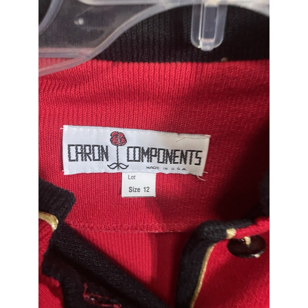 VTG Caron Components‎ Women's Sz 16 Knee Length Skirt Elastic Waist Red Lined XL - Picture 3 of 3